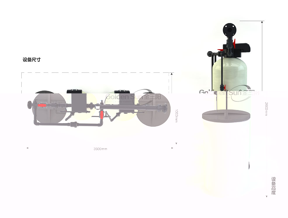 全自动软化水设备尺寸图